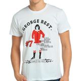 Bant Giyim George Best Futbol Beyaz Erkek T-Shirt