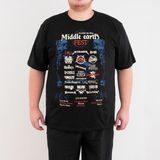 Bant Giyim Lord Of The Rings Orta Dünya Büyük Beden Erkek T-Shirt - XXXXL - Siyah