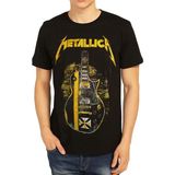 Bant Giyim - Metallica Gitar Siyah Erkek T-Shirt Tişört L Erkek