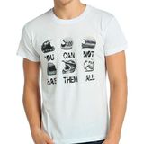Bant Giyim Motorsiklet Kasklar Beyaz Erkek T-Shirt