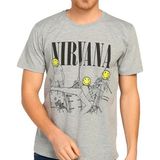 Bant Giyim Nirvana Kurt Cobain Gri Erkek T-Shirt