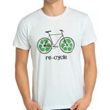 Bant Giyim Re-Cycle Bisiklet Beyaz Erkek T-Shirt