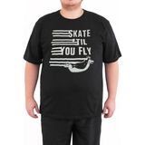 Bant Giyim - Skate Penguen 4xl Büyük Beden Erkek T-Shirt - XXXXL - Siyah