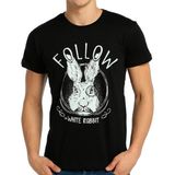 Bant Giyim White Rabbit Tavşan Siyah Erkek T-Shirt - L