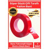 #Bant Güçlü Şeffaf Montaj Yapıştırma Meg Çift Taraflı Akrilik Silikonize Bant 18 Mm X 2 Metre
