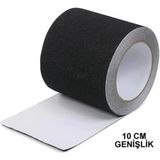 Bant Marketim Siyah Kaydırmaz Bant 10 cm x 5 metre Yapışkanlı Zemin ve Merdiven İçin Güçlü Kaydırmaz Özellik - 1 Adet