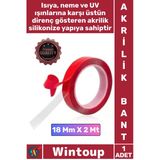 #Bant Şeffaf Güçlü Montaj Yapışkanlı Dayanıklı Çift Taraflı Akrilik Silikonize Bant 18 Mm X 2 Metre