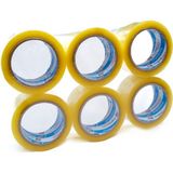 Bantix Huga Bant Akrilik Yüksek Kalite Koli Bandı 45 mm x 100 mt Şeffaf (6'lı Paket)