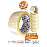 BantPazar 45X100 Norm 6 Adet Koli Bandı Şeffaf | Hotmelt Güçlü Yapışkanlı Ambalaj Paketleme Bandı