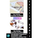 #Bantseti Mutfak Lavabo Pencere Sızdırmaz Kenar Yalıtım Bandı İki Farklı Genişlik 3.2 Mt Dörtlü Set