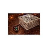 Banum Luxury Zarif Doğal Yeşil Akik (Green Agate) Taşlı El İşi Bakır Yüzük