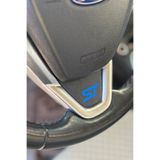 Banxtre Ford Direksiyon için Reflektör Mavi ST yazısı Sticker Etiket (1 Adet)