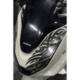 Banxtre Honda PCX için Uyumlu Far Üstü Tribal Desen Mat Karbon Sticker Etiket (Tam Uyumlu Kesme Biçmesiz)