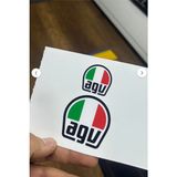 Banxtre Kask Için Orijinal Boyutlarda Agv Sticker Seti (Ön ve Arka) - Çok Renkli - tüm kasklara uyumludur