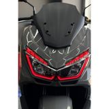 Banxtre Mondial Strada Scooter için Renkli Far Filmi Sticker Far Tasarım Filmi (4 Parça)