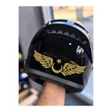 Banxtre Motosiklet ve Kask için Kanatlı Bayrak Sticker Etiket (20CM)