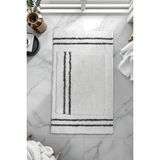 Banyo 2li Paspas Takımı Beyaz Siyah 60X100 - Siyah - Beyaz - 2'li