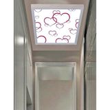 Banyo Avize Kalp Tavana Model 60WATT, Beyaz Işık LED Lamba, Beyaz Çerçeveli - 6500K - Beyaz İşık