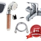 Banyo Bataryası Duş Seti Fonksiyonlu Duş Başlığı Batarya Seti / 5 Yıl Garantili