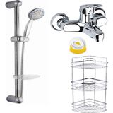 Banyo Bataryası Sürgülü Duş Seti 3 Lü Köşelik Teflon Bant EE11407