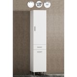Banyo Boy Dolabı Çamaşır Sepetli 35 cm Mdf - Beyaz