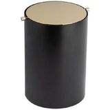 Banyo Çöp Kovası 3 Lt Siyah/gold 253X175X175 mm - Çok Renkli