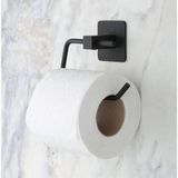 Banyo Dekoru için Yapışkanlı Paslanmaz Siyah Metal Kapaksız Tuvalet Kağıt Tutucu