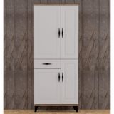 Banyo Dolabı 136 Cam-Beyaz