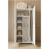 Banyo Dolabı 2 Kapaklı Bölmeli Valiz Ütü Masası Nevresim Saklama Beyaz 85x170 Cm