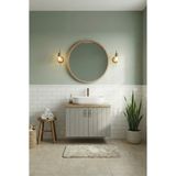 Banyo Dolabı-Asma 2 Kapaklı-Lavabosuz-Ahşap-Mat Vizon-Mdf 70 Cm-Aynalı - Vizon - Kayın