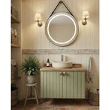 Banyo Dolabı-Asma 2 Kapaklı-Lavabosuz-Ahşap-Mat Yeşil-Mdf 85 Cm-Aynasız