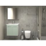 Banyo Dolabı Aynalı Cnc Işlemeli Membran Kapaklı 65 cm - Yeşil