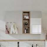 Banyo Dolabı Kulpsuz 2 Kapaklı Atlantik Çam Mdf 95 Cm Aynalı Dlp Atlantik Çam