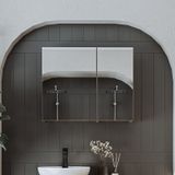 Banyo Dolabı Kulpsuz 2 Kapaklı Mdf 75 Cm Aynalı Banyo Dolabı Atl Atlantik Çam