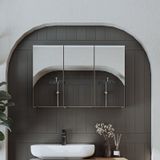 Banyo Dolabı Kulpsuz 3 Kapaklı Mdf 90 Cm Aynalı Banyo Dolabı Atl Atlantik Çam