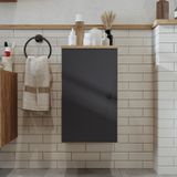 Banyo Dolabı Mat Mdf 60 X 35 Cm Banyo Boy Dolap Atlantik Antrasit Atlantik Çam - Antrasit