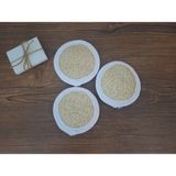 Banyo Dünyam 3 Adet Banyo Hamam Yüz Kabak Lifi Peeling Kesesi - 9 x 9 cm