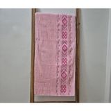 Banyo Dünyam Pamuklu Büyük Boy Pembe Banyo Havlusu 90X150 cm