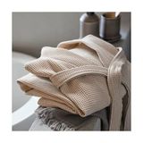 Banyo Dünyam Waffle (Pike) Unisex Bornoz - Sütlü Kahve - S - M