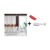 Banyo Duş Perdesi 7081 120x200 Perde Borusu Askı Aparatı 90x130 Hediyeli Çok Renkli