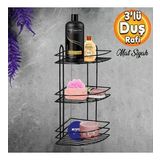 Banyo Dus Rafi Sampuanlik Koselik Oval Siyah 3 Katli Malzemelik Organizer Duzenleyici Mutfak Esya Rafi