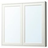 Banyo Duvar Dolabı, Beyaz, 100X15X95 Cm, 2 Ayna Kapaklı