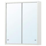 Banyo duvar dolabı, beyaz, 50x13x60 cm, 2 ayna kapaklı