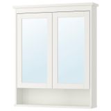 Banyo duvar dolabı, beyaz, 83x16x98 cm, 2 ayna kapaklı