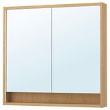 Banyo duvar dolabı, meşe görünümlü, 100x15x95 cm