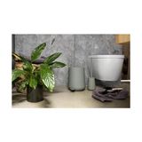 Banyo Için Çöp Kutusu, Kozmetik Kovası, Banyo Için Çöp Kutusu, Çap 20,5 Cm, Yükseklik 23,5 Cm, Kapasite 3 Litre, Gri (Gri) - 000-Siyah - Option-1