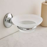 Banyo Katı Sabunluk - Plastik, Krom Metal Tutacaklı