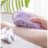 Banyo Kesesi Sabunluk Vücut Duş Süngeri Yumuşak Sihirli Vücut Masaj Fırçası Duş Banyo Lifi - Mor