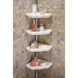 Banyo Köşe Rafı, Aluminyum, Beyaz - Çok Renkli