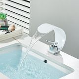 Banyo Lavabo Bataryası Beyaz / Krom Şelale Yeni Oval Tasarım